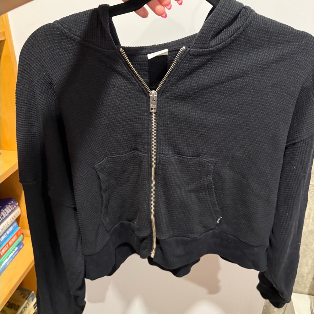 TNA Black Zip-Up Hoodie